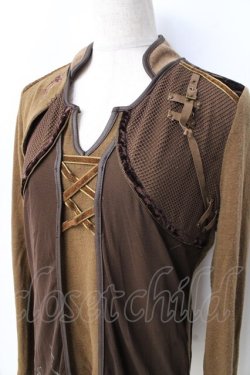 画像4: Ozz conte / メッシュ重ねニット  ブラウス Y-25-09-16-041-OO-TO-SZ-ZY