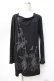 画像1: BPN FOR MEN / プリント入りレイヤード風ロングトップス M 黒 Y-25-09-16-043-GO-TO-SZ-ZY (1)