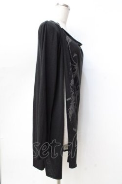 画像2: BPN FOR MEN / プリント入りレイヤード風ロングトップス M 黒 Y-25-09-16-043-GO-TO-SZ-ZY