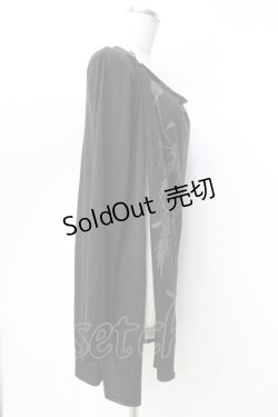 画像2: BPN FOR MEN / プリント入りレイヤード風ロングトップス M 黒 Y-25-09-16-043-GO-TO-SZ-ZY