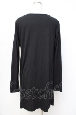 画像3: BPN FOR MEN / プリント入りレイヤード風ロングトップス M 黒 Y-25-09-16-043-GO-TO-SZ-ZY