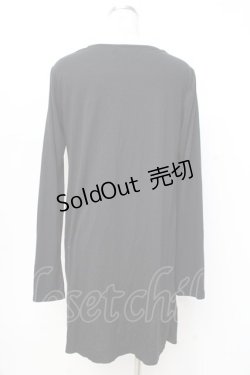 画像3: BPN FOR MEN / プリント入りレイヤード風ロングトップス M 黒 Y-25-09-16-043-GO-TO-SZ-ZY