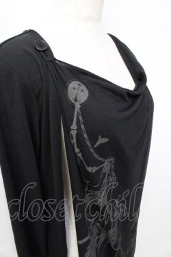 画像4: BPN FOR MEN / プリント入りレイヤード風ロングトップス M 黒 Y-25-09-16-043-GO-TO-SZ-ZY