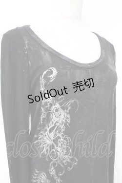 画像3: NAOTO SEVEN / ロングスリーブトップス  黒 Y-25-09-16-045-HN-TO-SZ-ZY