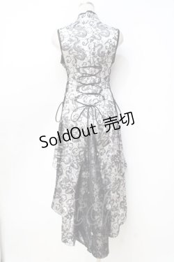 画像3: Qutie Frash / チャイナノースリーブワンピース  シルバー Y-25-09-16-047-QU-OP-SZ-ZY