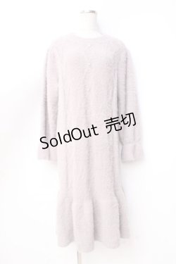 画像1: axes femme / フェザーニットロングワンピース  ピンク Y-25-09-16-051-AX-OP-SZ-ZY