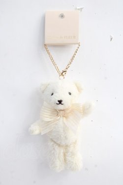 画像2: Maison de FLEUR / ショートケーキベアチャーム F アイボリー Y-25-09-16-001-LO-ZA-SZ-ZY