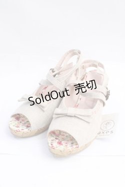 画像1: axes femme / ラメツイード刺繍入りサンダル L 生成り Y-25-09-16-006-AX-SH-SZ-ZY