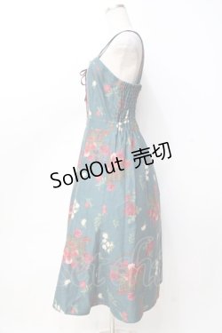 画像2: axes femme / バスケットブーケ柄ジャンスカ  グリーン Y-25-09-16-052-AX-OP-SZ-ZY