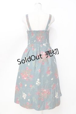 画像3: axes femme / バスケットブーケ柄ジャンスカ  グリーン Y-25-09-16-052-AX-OP-SZ-ZY