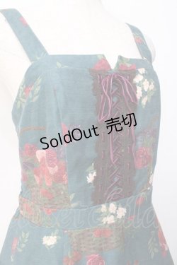 画像4: axes femme / バスケットブーケ柄ジャンスカ  グリーン Y-25-09-16-052-AX-OP-SZ-ZY