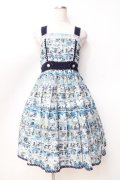 axes femme POETIQUE / ミッキー&ミニー総柄ワンピース  サックス Y-25-09-16-054-AX-OP-SZ-ZY