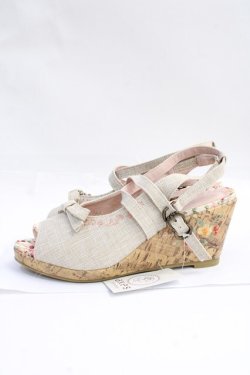 画像2: axes femme / ラメツイード刺繍入りサンダル L 生成り Y-25-09-16-006-AX-SH-SZ-ZY