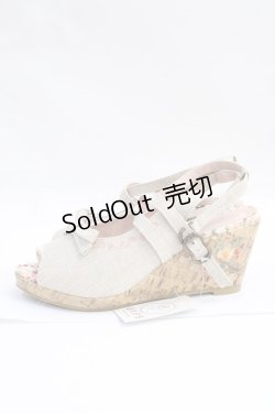 画像2: axes femme / ラメツイード刺繍入りサンダル L 生成り Y-25-09-16-006-AX-SH-SZ-ZY