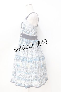 画像2: axes femme POETIQUE / ミッキー&ミニー総柄ワンピース  サックス Y-25-09-16-054-AX-OP-SZ-ZY