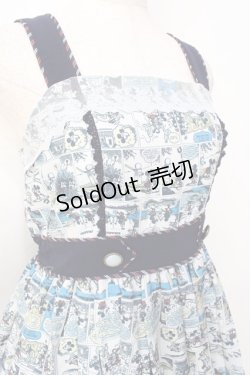 画像4: axes femme POETIQUE / ミッキー&ミニー総柄ワンピース  サックス Y-25-09-16-054-AX-OP-SZ-ZY