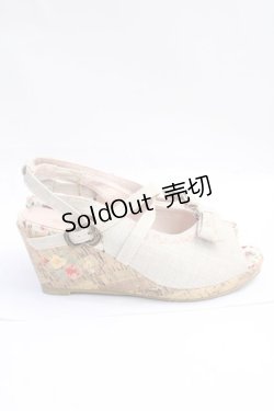 画像4: axes femme / ラメツイード刺繍入りサンダル L 生成り Y-25-09-16-006-AX-SH-SZ-ZY