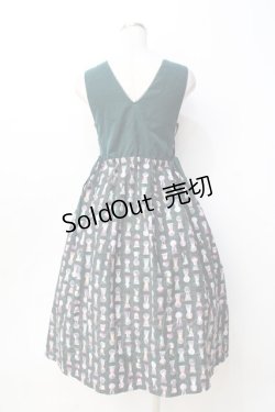 画像3: axes femme POETIQUE / アリス 鍵穴柄ジャンスカ  グリーン Y-25-09-16-060-AX-OP-SZ-ZI