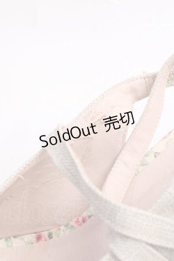 画像5: axes femme / ラメツイード刺繍入りサンダル L 生成り Y-25-09-16-006-AX-SH-SZ-ZY