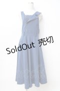 axes femme POETIQUE / アシメデザインジャンパースカート  ブルー Y-25-09-16-061-AX-OP-SZ-ZI