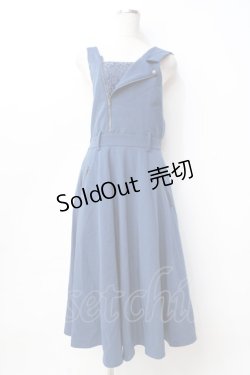 画像1: axes femme POETIQUE / アシメデザインジャンパースカート  ブルー Y-25-09-16-061-AX-OP-SZ-ZI