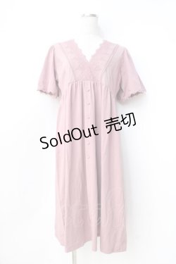 画像1: axes femme / Vネックカットソーワンピース  ピンク Y-25-09-16-063-AX-OP-SZ-ZT184