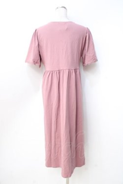 画像2: axes femme / Ｖネックカットソーワンピース  ピンク Y-25-09-16-063-AX-OP-SZ-ZY