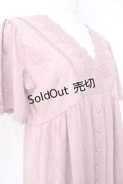 画像3: axes femme / Vネックカットソーワンピース  ピンク Y-25-09-16-063-AX-OP-SZ-ZT184