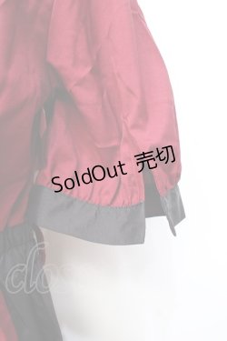 画像3: axes femme / バイカラーシャツワンピース  ワイン Y-25-09-16-064-AX-OP-SZ-ZY