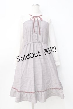 画像1: axes femme POETIQUE / レース切替チェックワンピース   Y-25-09-16-065-AX-OP-SZ-ZY