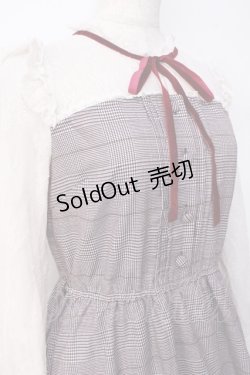 画像4: axes femme POETIQUE / レース切替チェックワンピース   Y-25-09-16-065-AX-OP-SZ-ZY