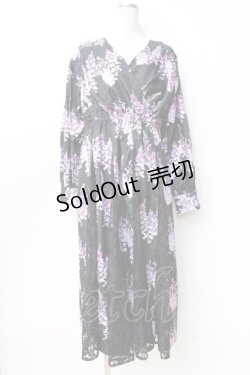 画像1: axes femme / カシュクールワンピース  黒 Y-25-09-16-066-AX-OP-SZ-ZY