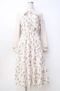 axes femme POETIQUE / フラワーシフォンワンピース  白 Y-25-09-16-068-AX-OP-SZ-ZY