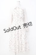 axes femme POETIQUE / フラワーシフォンワンピース  白 Y-25-09-16-068-AX-OP-SZ-ZY