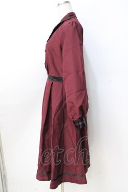 画像2: axes femme / タイ付ワンピース  ワイン Y-25-09-16-069-AX-OP-SZ-ZY