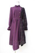 axes femme POETIQUE / バイカラーアシメデザインワンピース  パープル Y-25-09-16-070-AX-OP-SZ-ZY