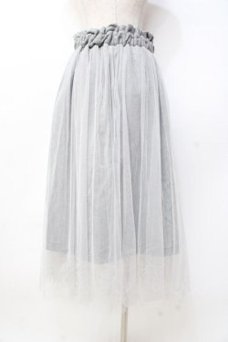 画像3: axes femme / Ｗスコッチ釦レイヤード風スカート  グレー Y-25-09-16-075-AX-SK-SZ-ZY