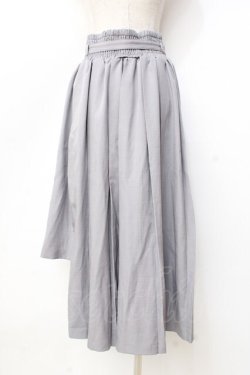 画像3: axes femme / ベルト付きスリットプリーツスカート  グレー Y-25-09-16-076-AX-SK-SZ-ZY