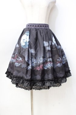 画像1: axes femme kawaii / トリックナイトスカート  黒 Y-25-09-16-079-AX-SK-SZ-ZY