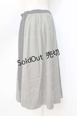 画像3: axes femme / 刺繍入バイカラーアシメスカート  グリーン Y-25-09-16-080-AX-SK-SZ-ZY