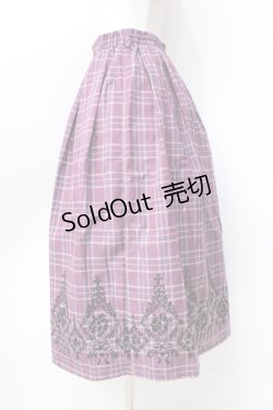 画像2: axes femme / フロッキープリントスカート  パープル Y-25-09-16-081-AX-SK-SZ-ZY