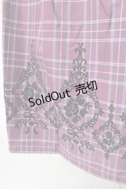 画像4: axes femme / フロッキープリントスカート  パープル Y-25-09-16-081-AX-SK-SZ-ZY