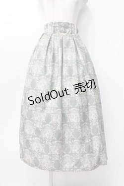 画像1: axes femme / ローズガーランド柄ロングスカート  グリーン Y-25-09-16-082-AX-SK-SZ-ZI