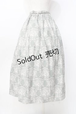 画像3: axes femme / ローズガーランド柄ロングスカート  グリーン Y-25-09-16-082-AX-SK-SZ-ZI