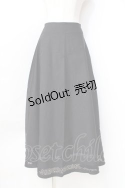 画像1: Ozz On / ロングフレアスカート  黒 Y-25-09-16-094-OO-SK-SZ-ZY