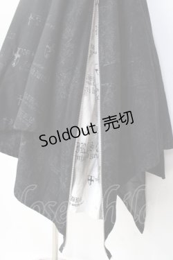 画像5: h.naoto Blood / フラップ付きイレヘムプリントスカート  黒 Y-25-09-16-095-HN-SK-AS-ZY