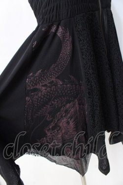 画像6: Ozz On / 龍pt異素材切替2WAYスカート  黒 Y-25-09-16-098-OO-SK-SZ-ZY