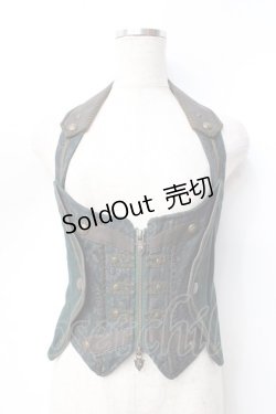 画像1: Ozz oneste / コルセット風ベスト  グリーン Y-25-09-16-011-OO-TO-SZ-ZY