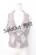 axes femme / グランブーケ柄レース襟ベスト  ブラウン Y-25-09-16-013-AX-TO-SZ-ZY