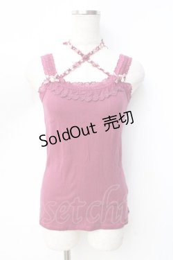 画像1: axes femme / ホルター付きガーデンキャミ  ワイン Y-25-09-16-017-AX-TO-SZ-ZY